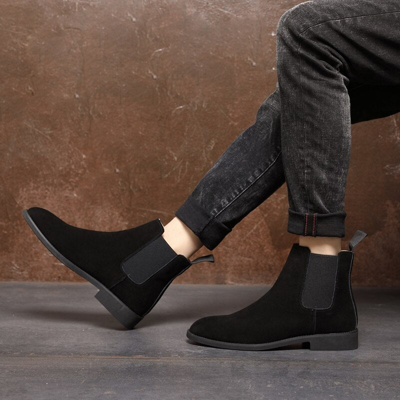 Casual Cow Leather Ankle Boots