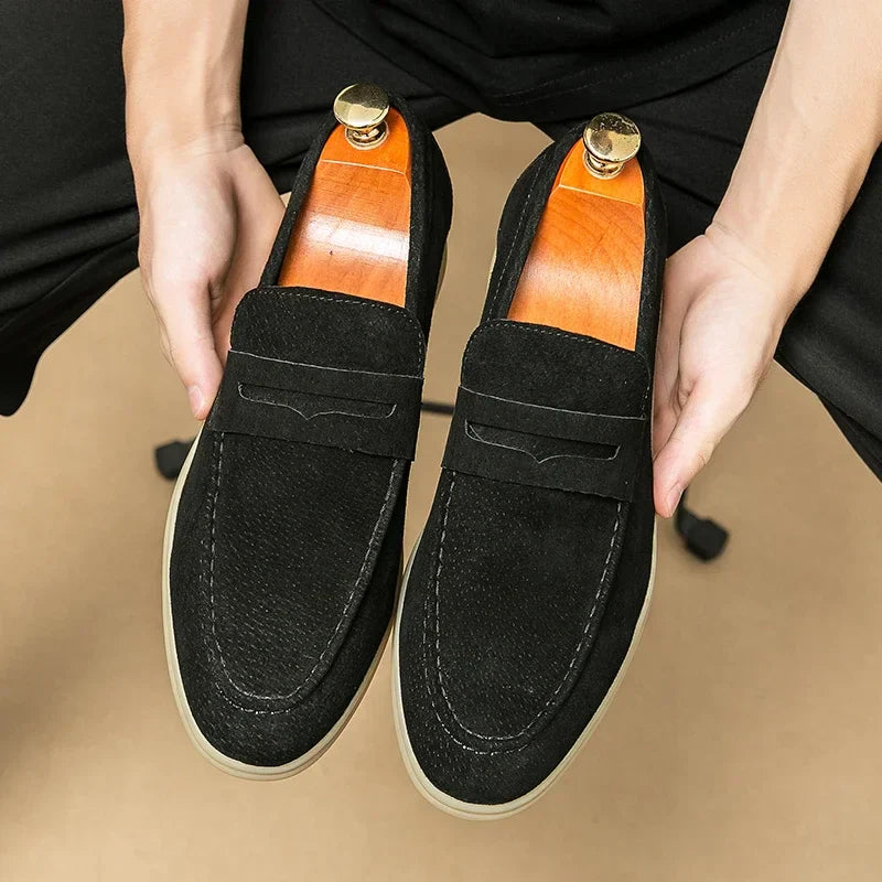 Retro pointed penny loafer