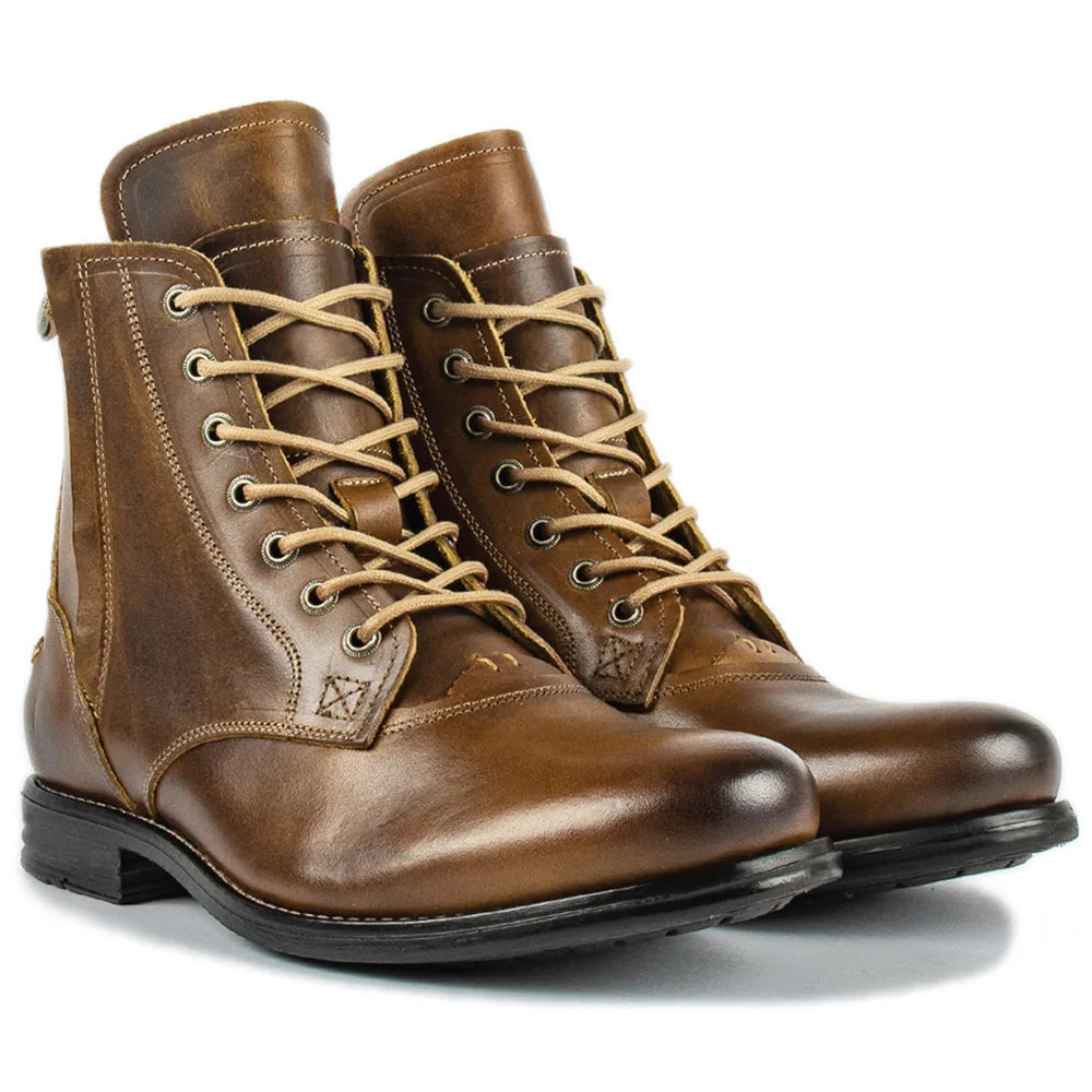 Men motorcycle leather casual boots