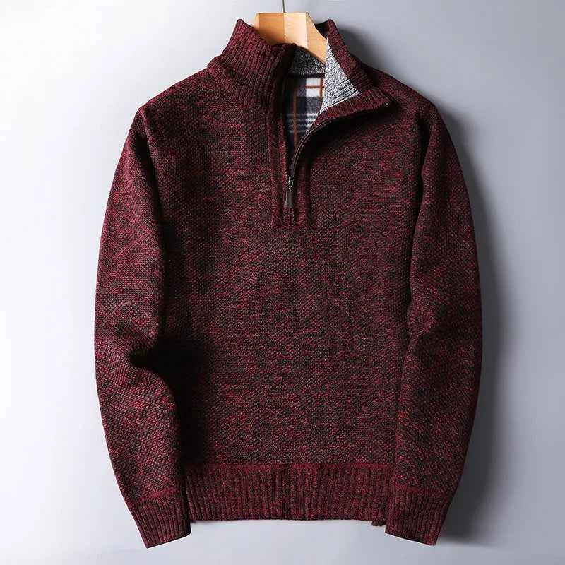Men's Wool Quarter Zip Cardigan - Yukon Style