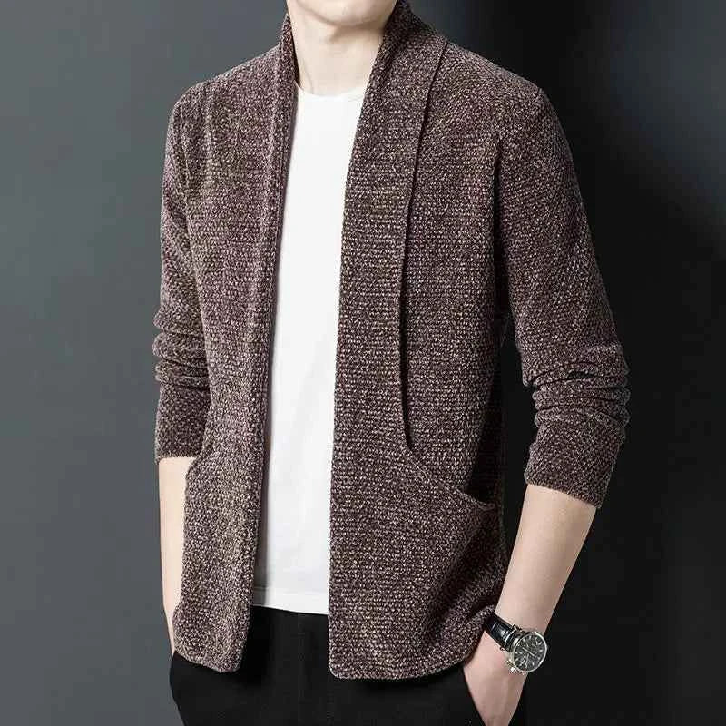 Men's Open Cardigan - Stylish and Versatile Layering Piece