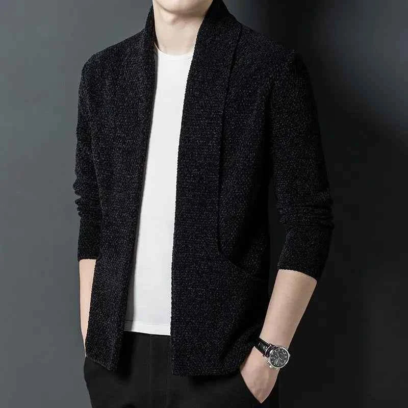 Men's Open Cardigan - Stylish and Versatile Layering Piece