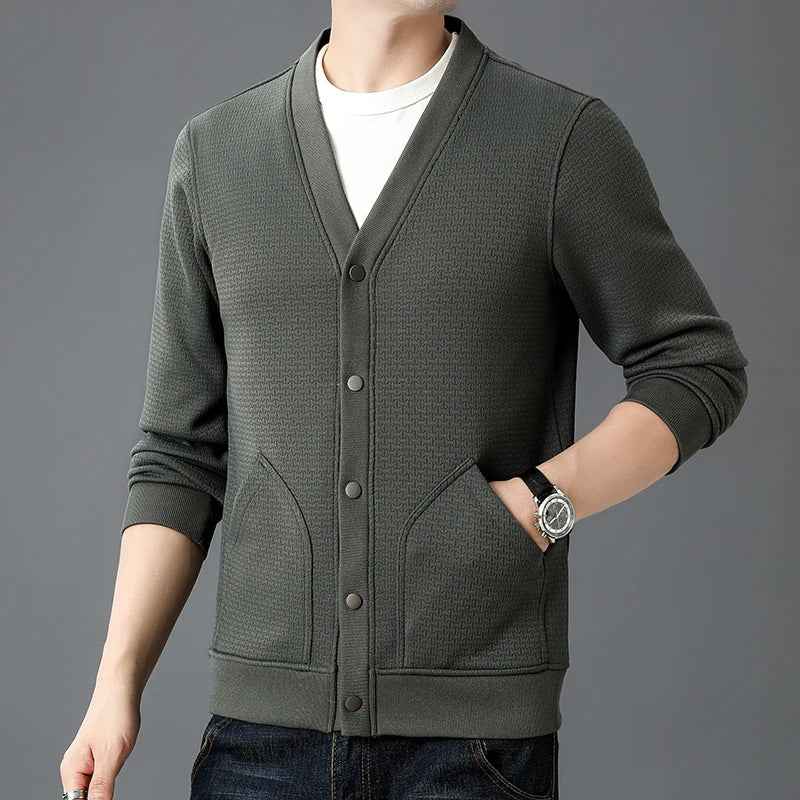 Men's Snap-Button Cardigan
