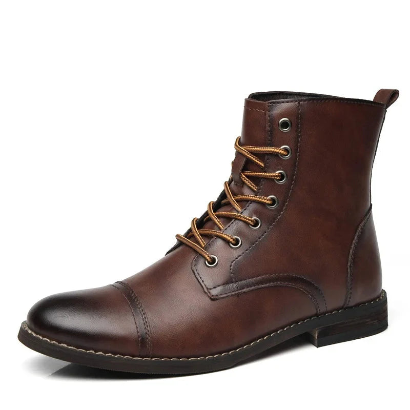 Comfortable winter leather boots