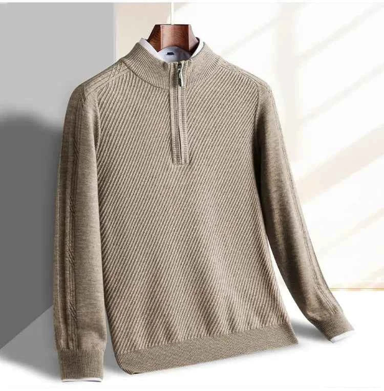 Men's Knitted Half-Zip Sweater