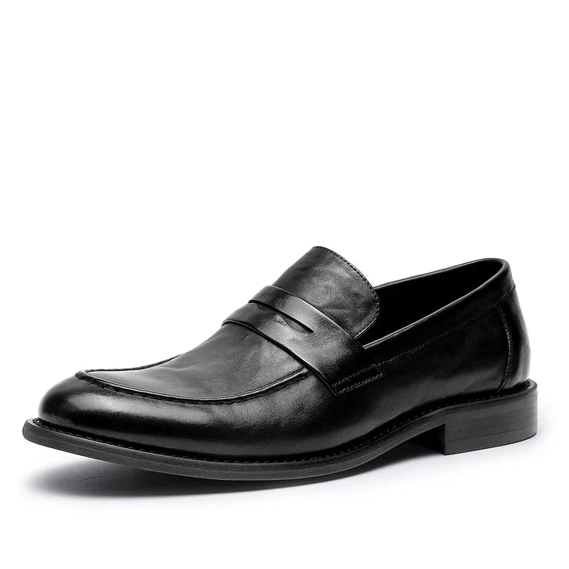 Elegant genuine leather loafers