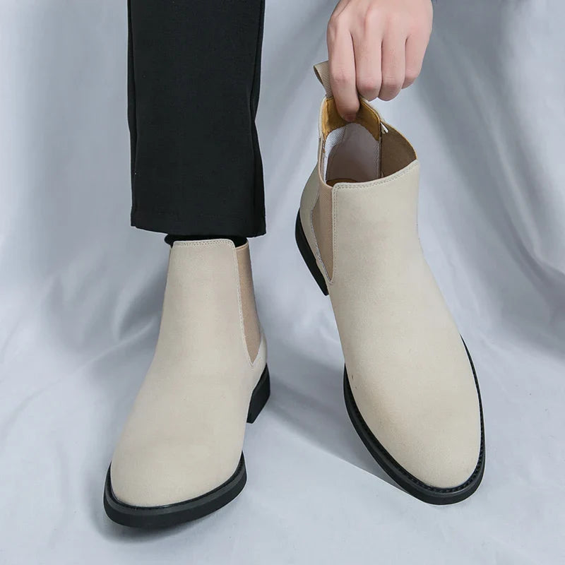 Summer suede chelsea boots