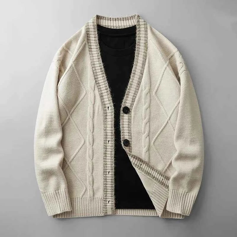 Men's Knit Cardigan - Stylish and Cozy Layering Piece