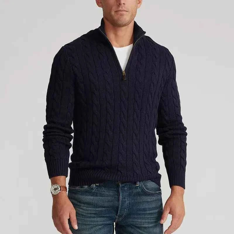 Men's Cable-Knit Sweater - Cozy Knitwear for Stylish Comfort