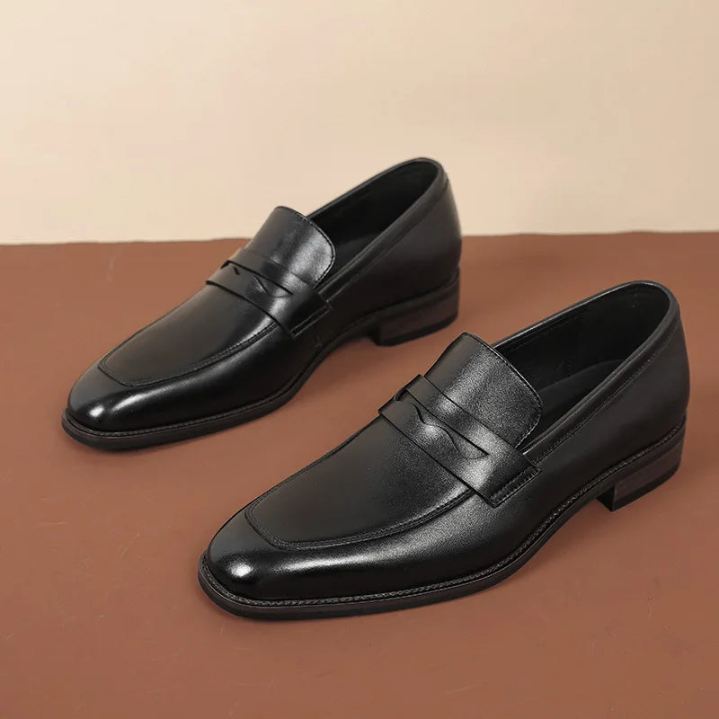 Italian luxury slip on elegant loafers