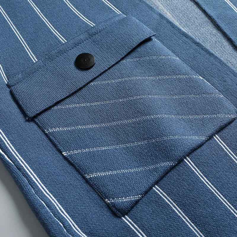 Men's Striped Cardigan - Stylish Knitwear for Casual Wear