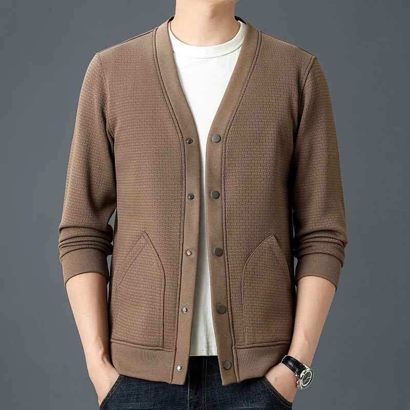 Men's Snap-Button Cardigan