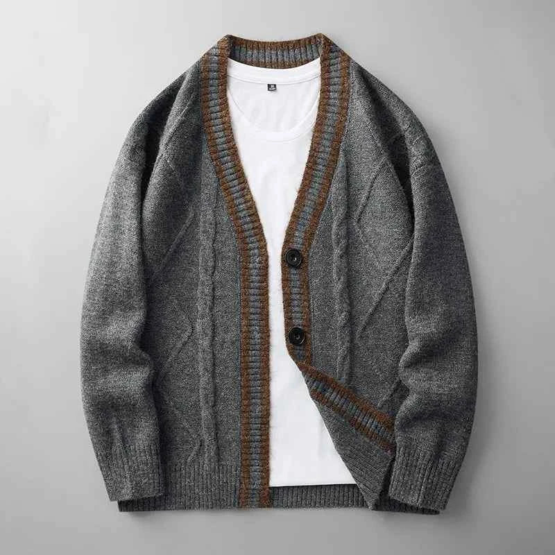 Men's Knit Cardigan - Stylish and Cozy Layering Piece