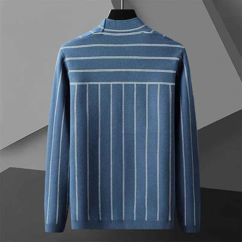 Men's Striped Cardigan - Stylish Knitwear for Casual Wear