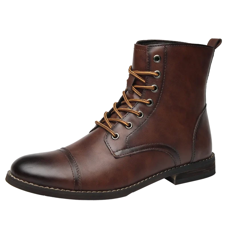 Comfortable winter leather boots