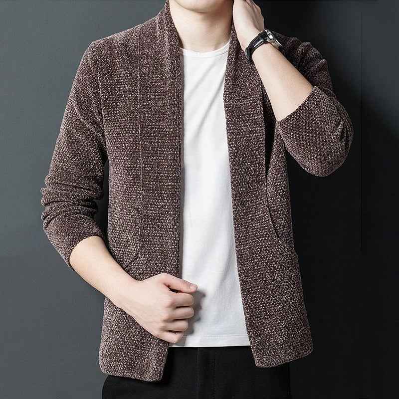 Men's Open Cardigan - Stylish and Versatile Layering Piece