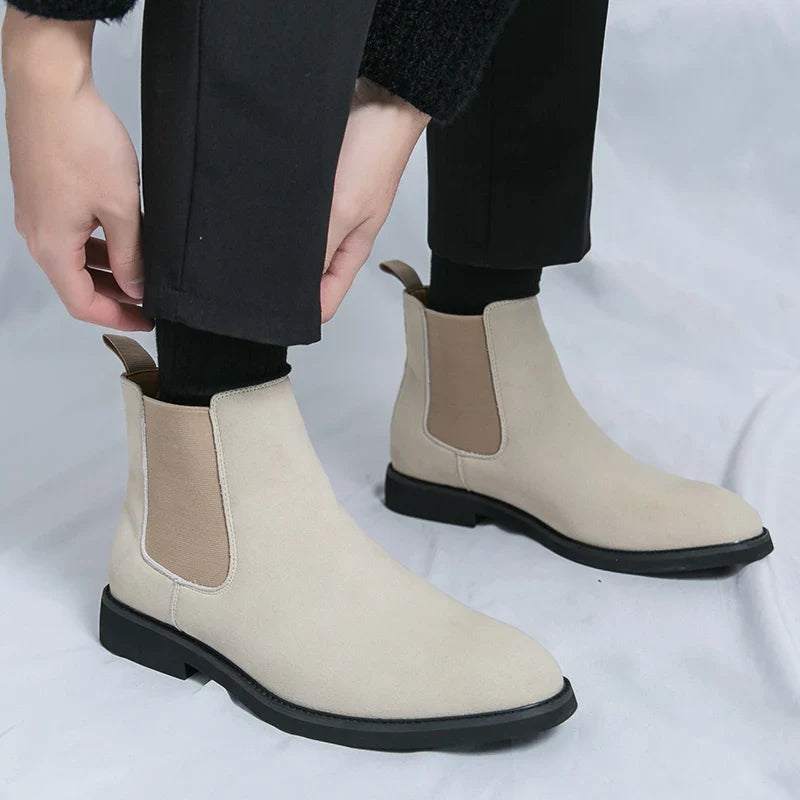 Summer suede chelsea boots