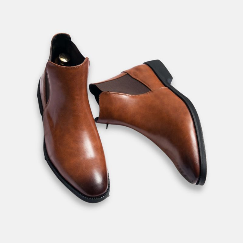 Business Brown Leather Boots