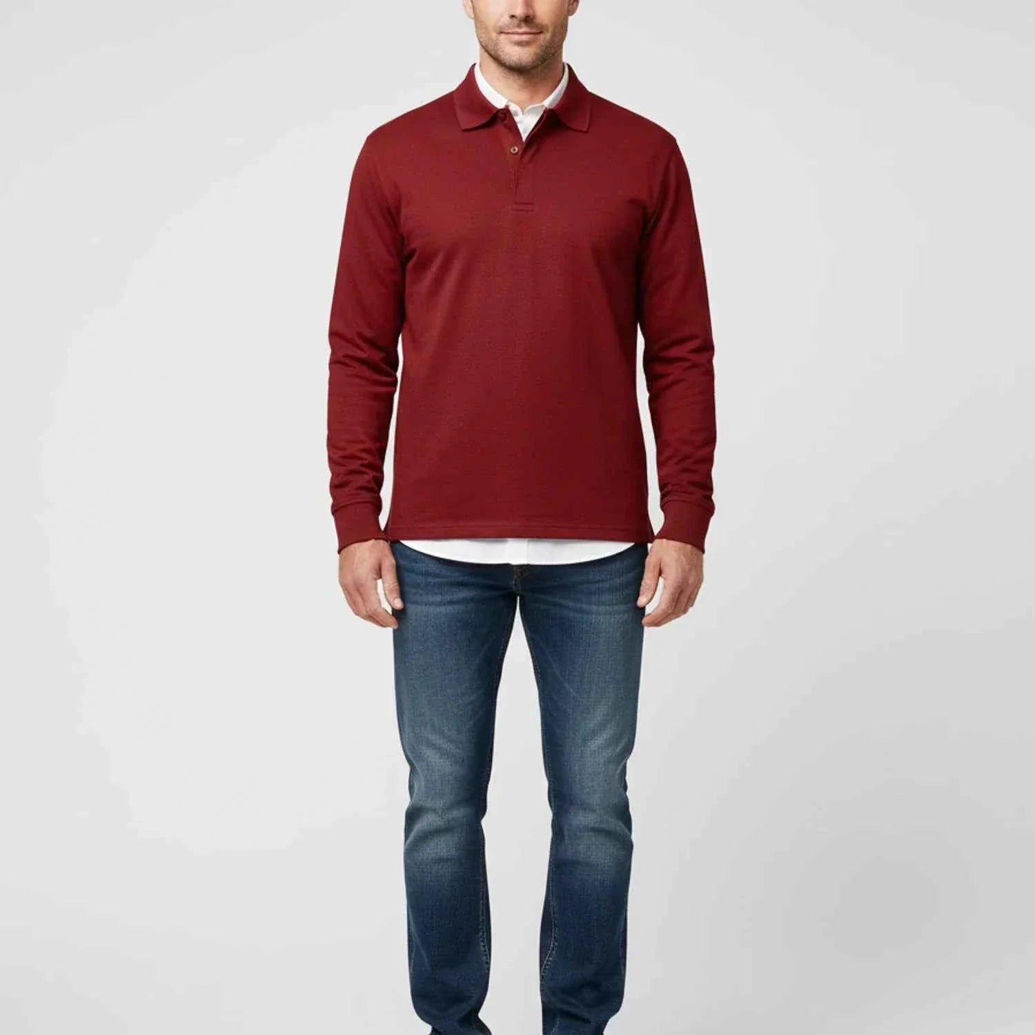 Men's Long-Sleeve Polo Shirt