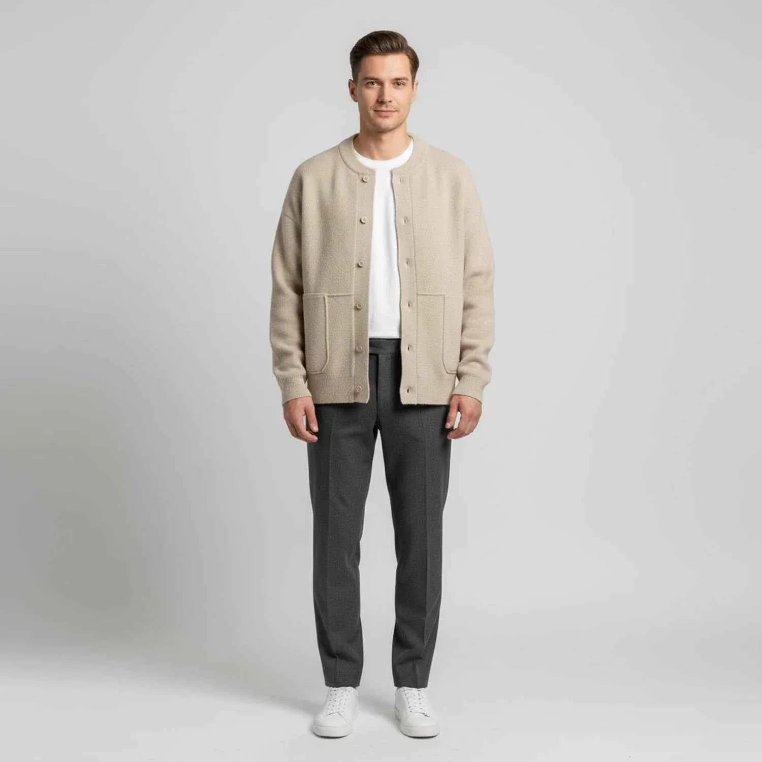Men's Button-Front Casual Cardigan