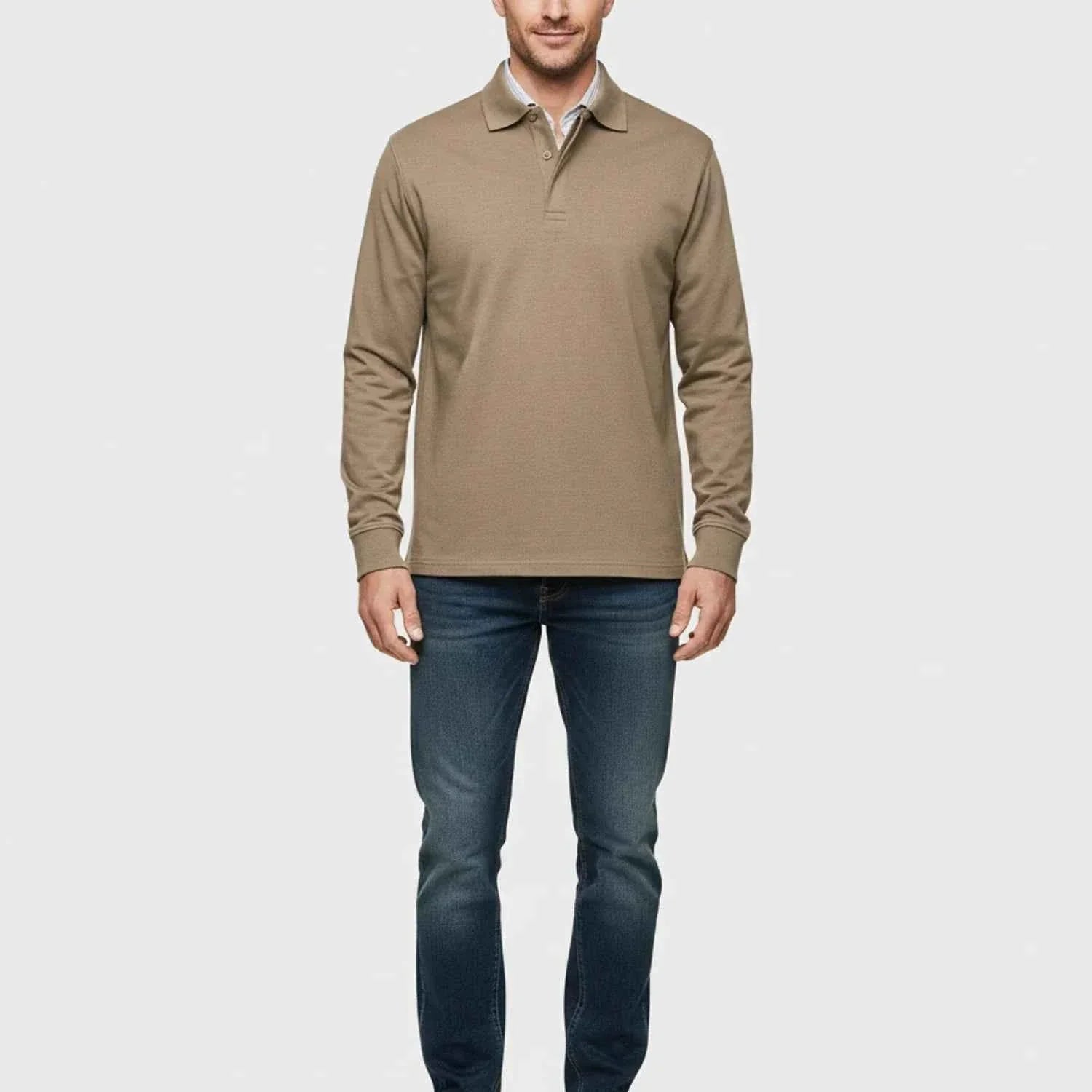 Men's Long-Sleeve Polo Shirt