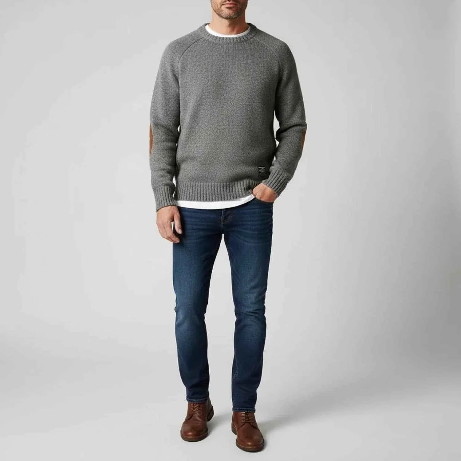 Men's Elbow Patch Sweater