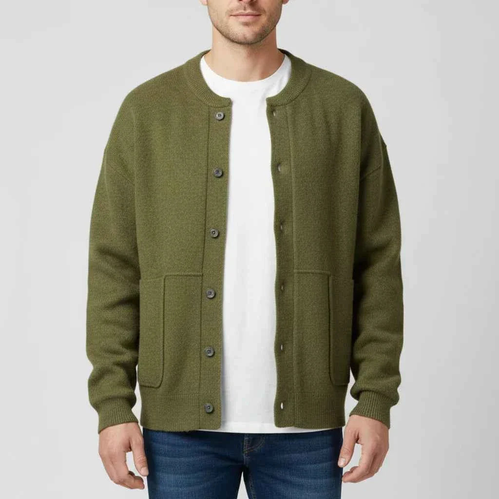 Men's Button-Front Casual Cardigan