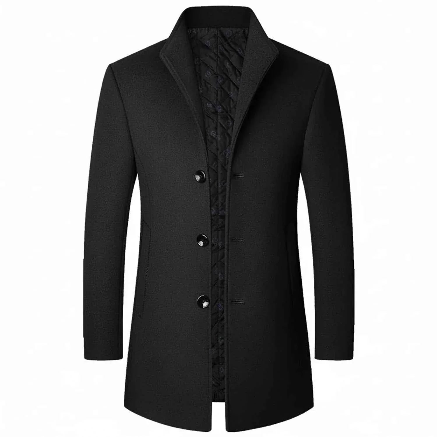 Men's Classic Three Button Formal Overcoat