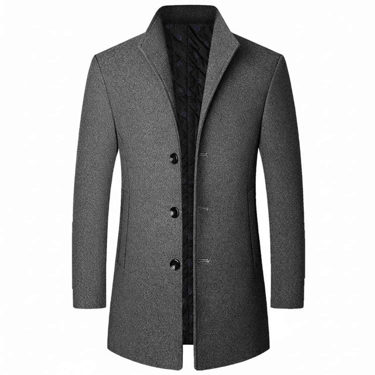 Men's Classic Three Button Formal Overcoat