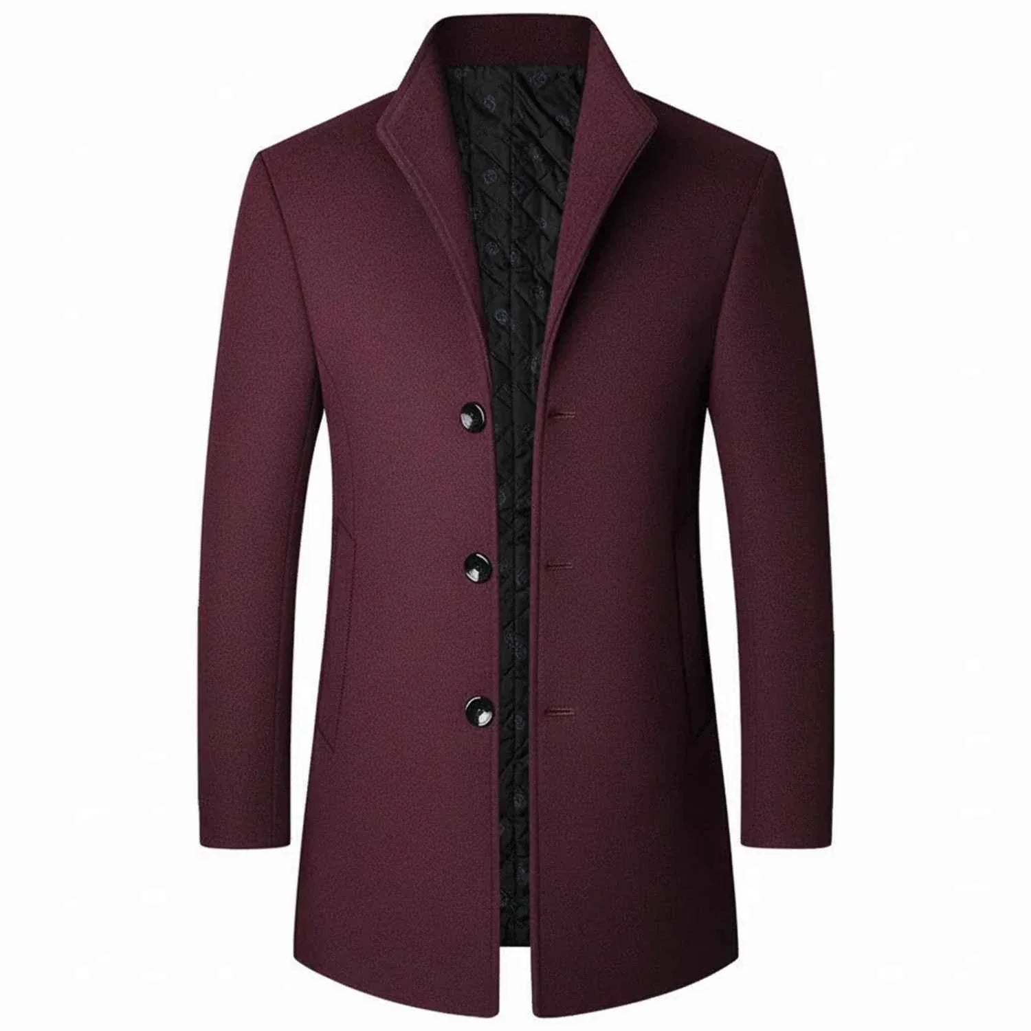 Men's Classic Three Button Formal Overcoat
