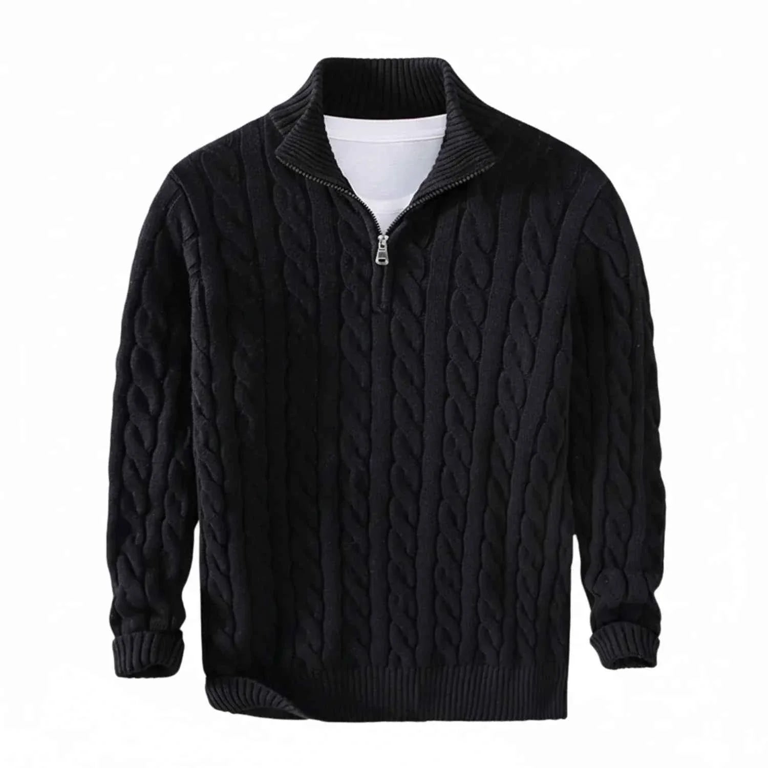 Men's Half-Zip Knit Sweater