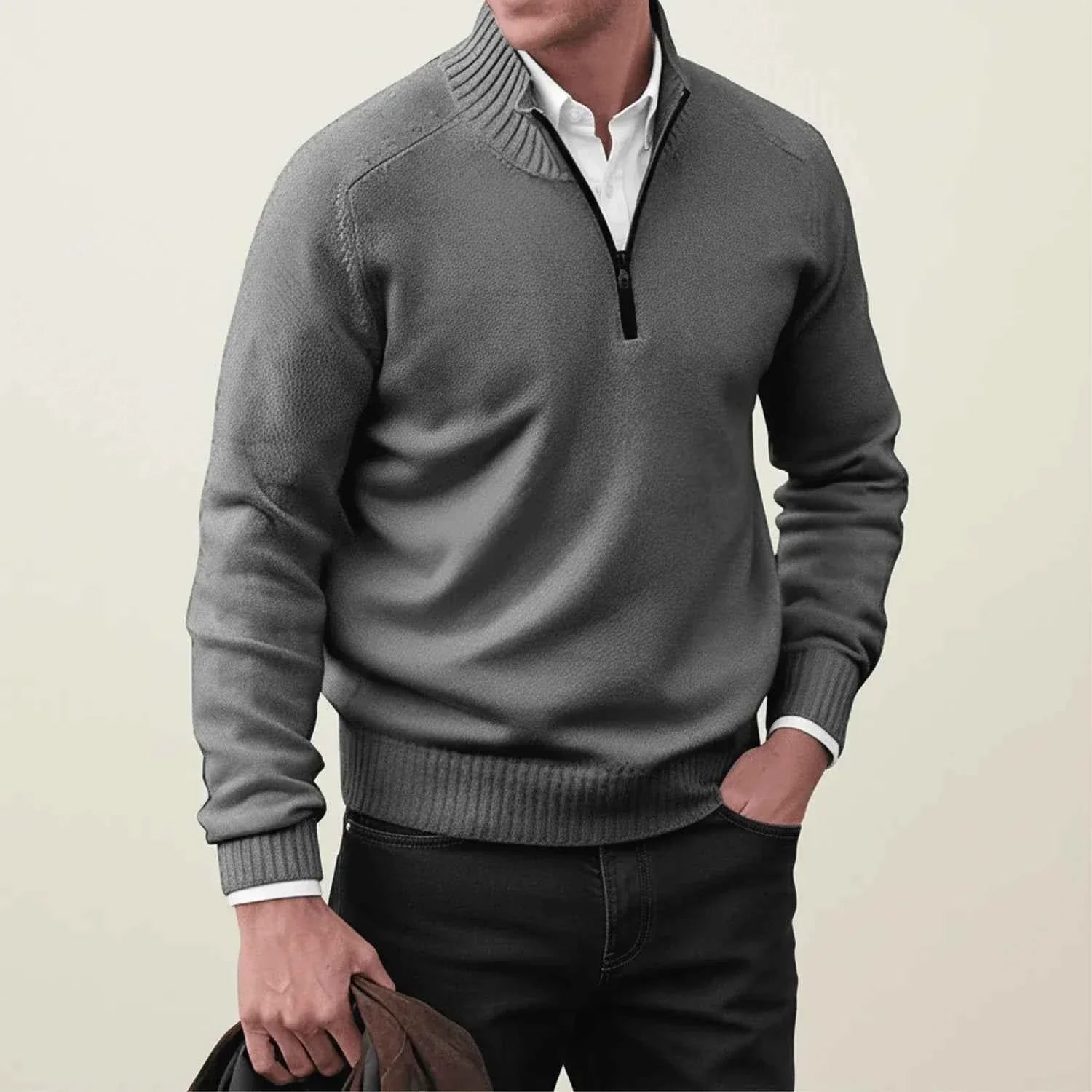 Men's Quarter-Zip Pullover Sweater