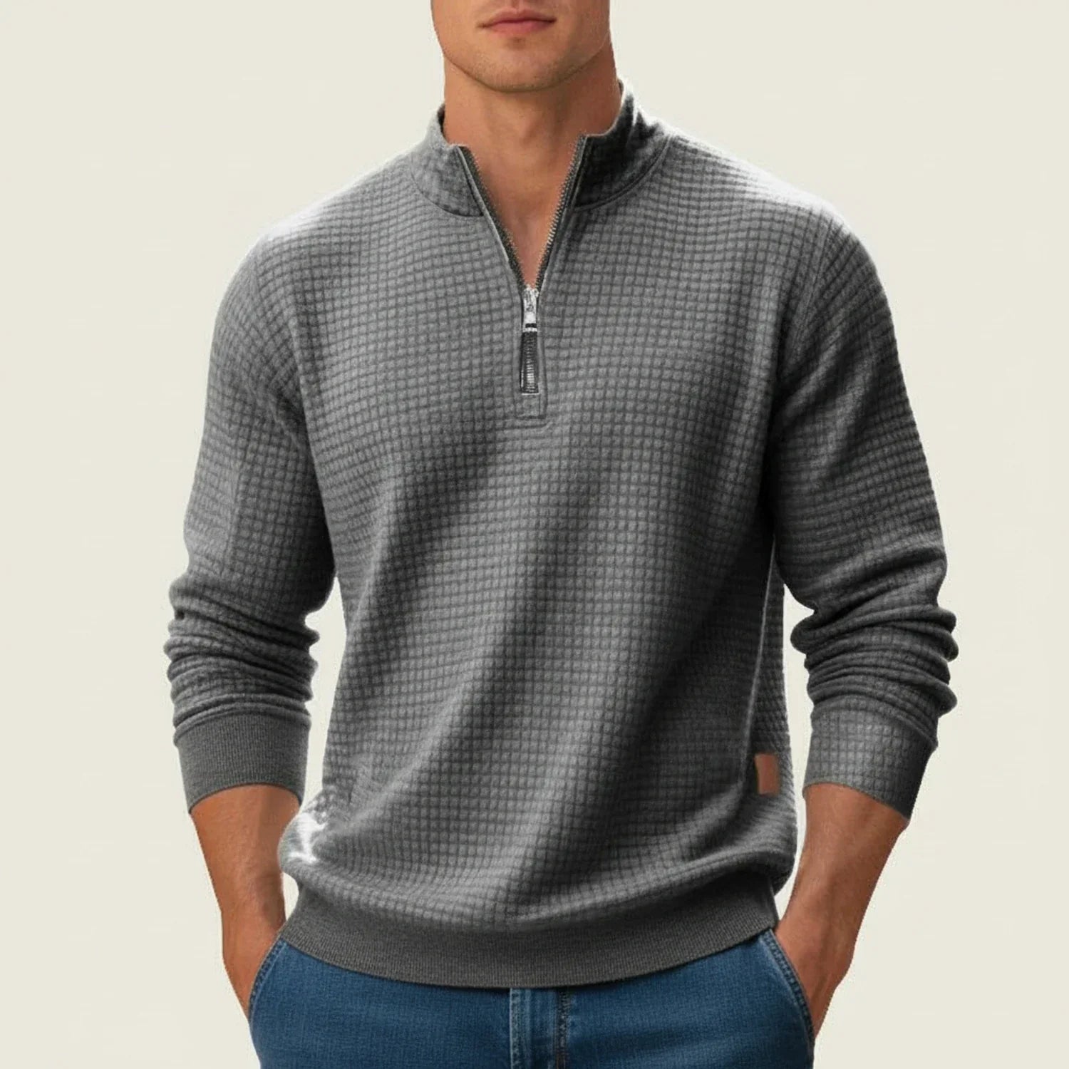 Men's Quarter-Zip Pullover Sweater