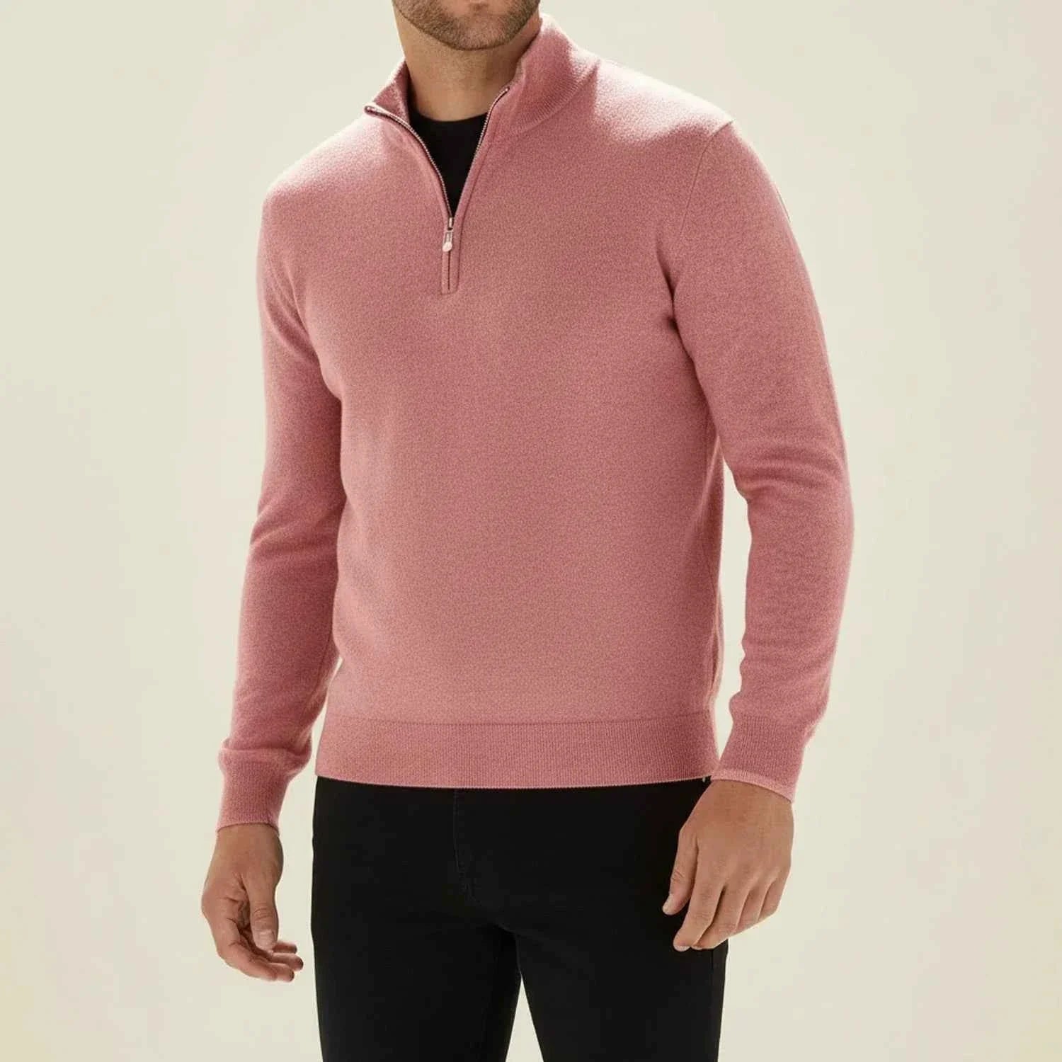 Men's Casual Quarter-Zip Sweater
