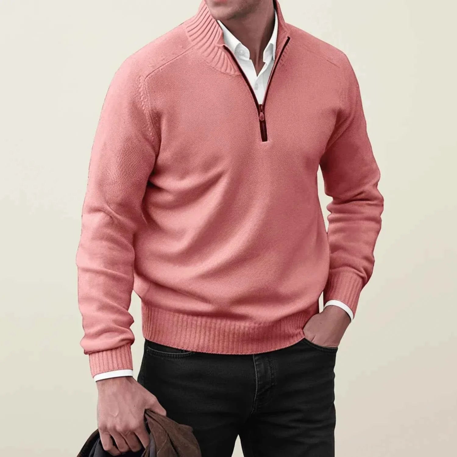 Men's Quarter-Zip Pullover Sweater