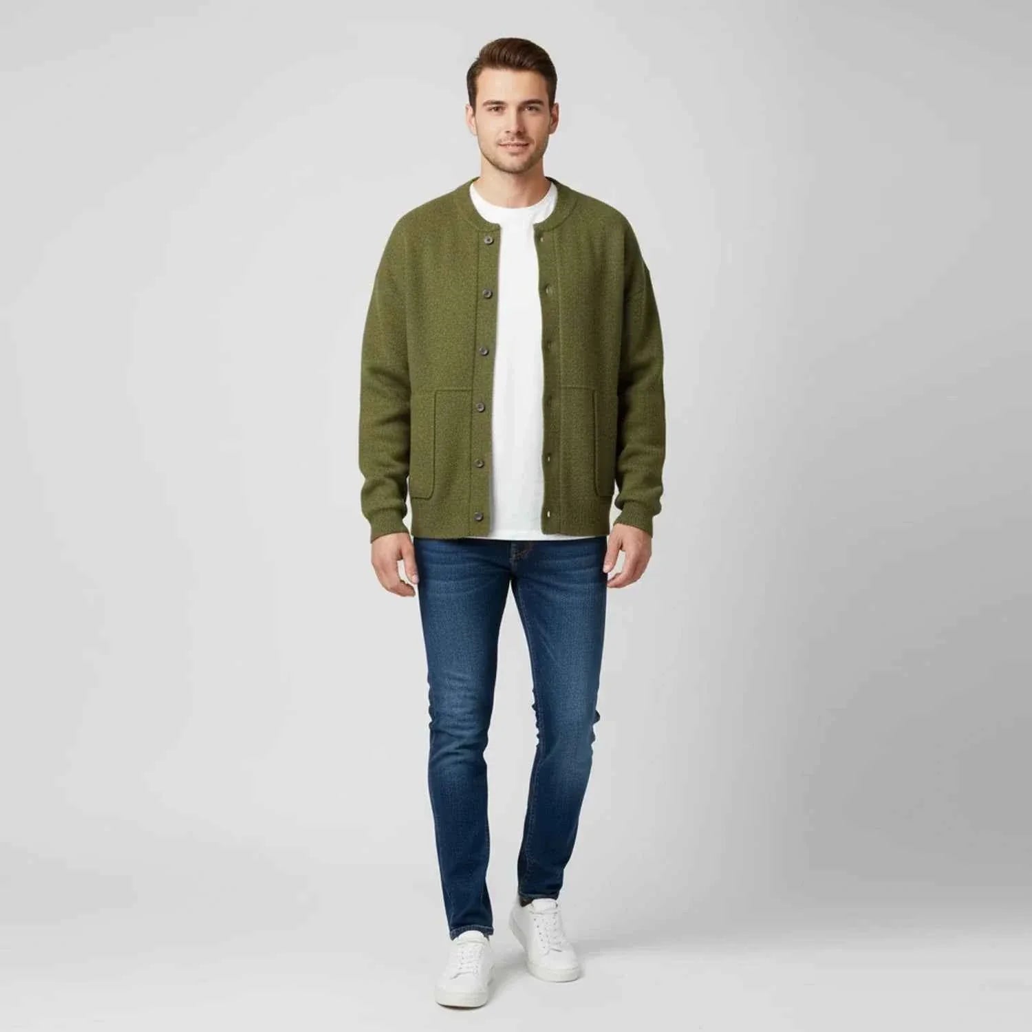 Men's Button-Front Casual Cardigan